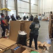 Students and Staff Volunteer at Capital Area Food Bank
