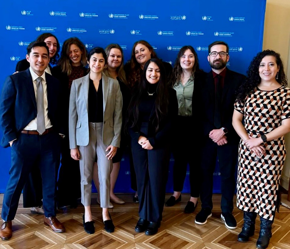 Kovler students and Assistant Director Marta Treviño Leyva at the UNCAT headquarters