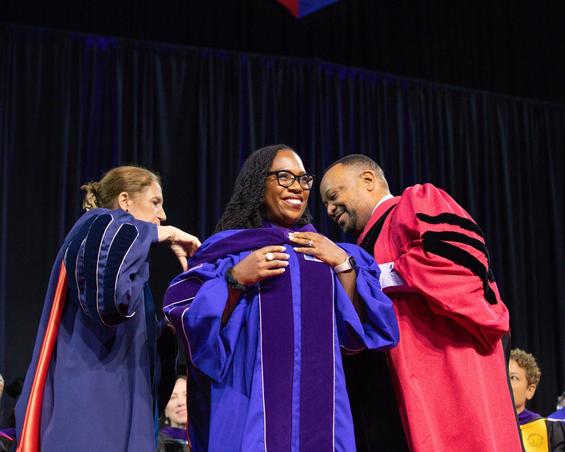  AU Sylvia Mathews Burwell, Dean Roger A. Fairfax, Jr. and Supreme Court Justice Ketanji Brown Jackson